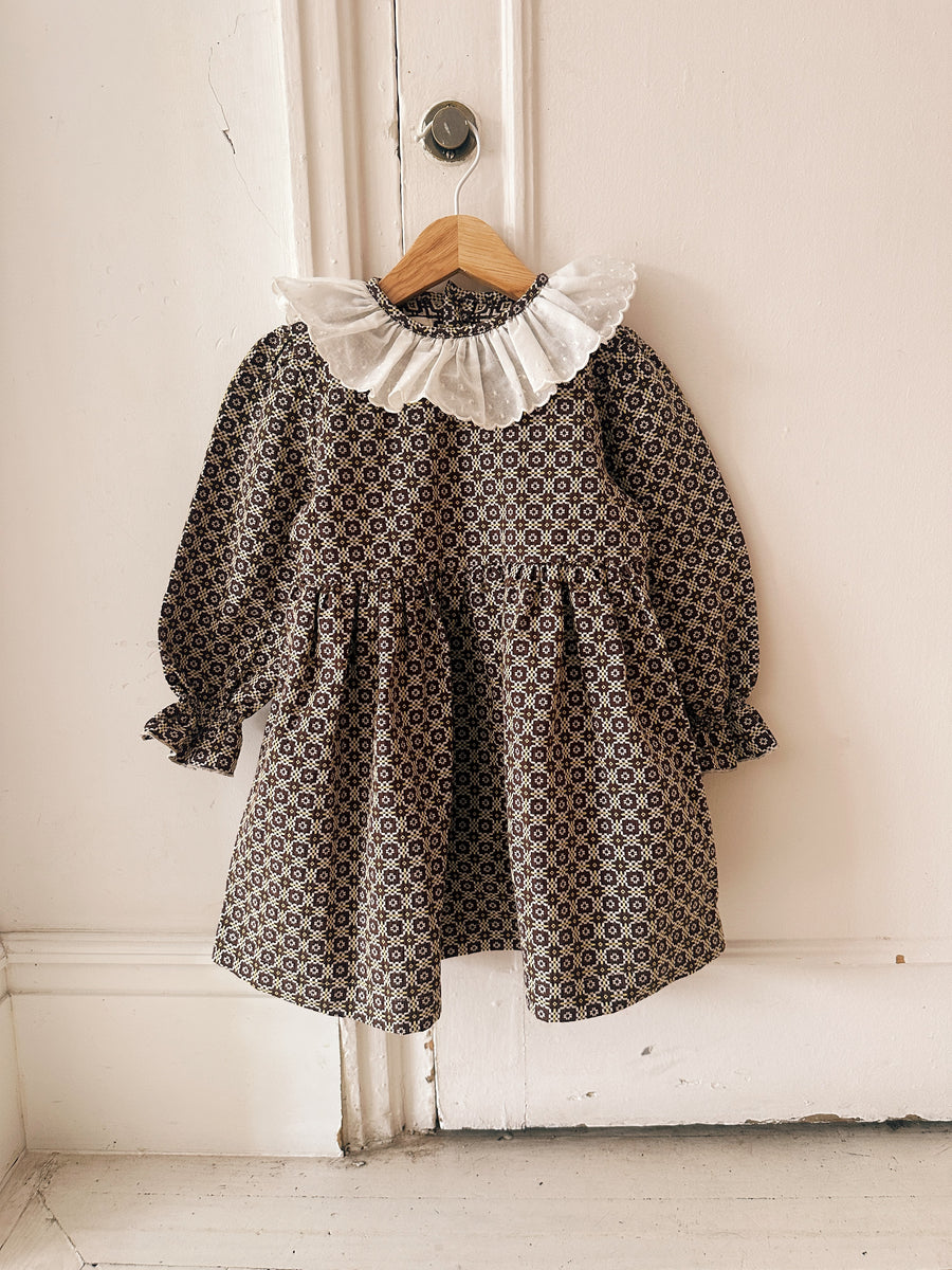 Vestido Puntilla  Jacquard Chocolate