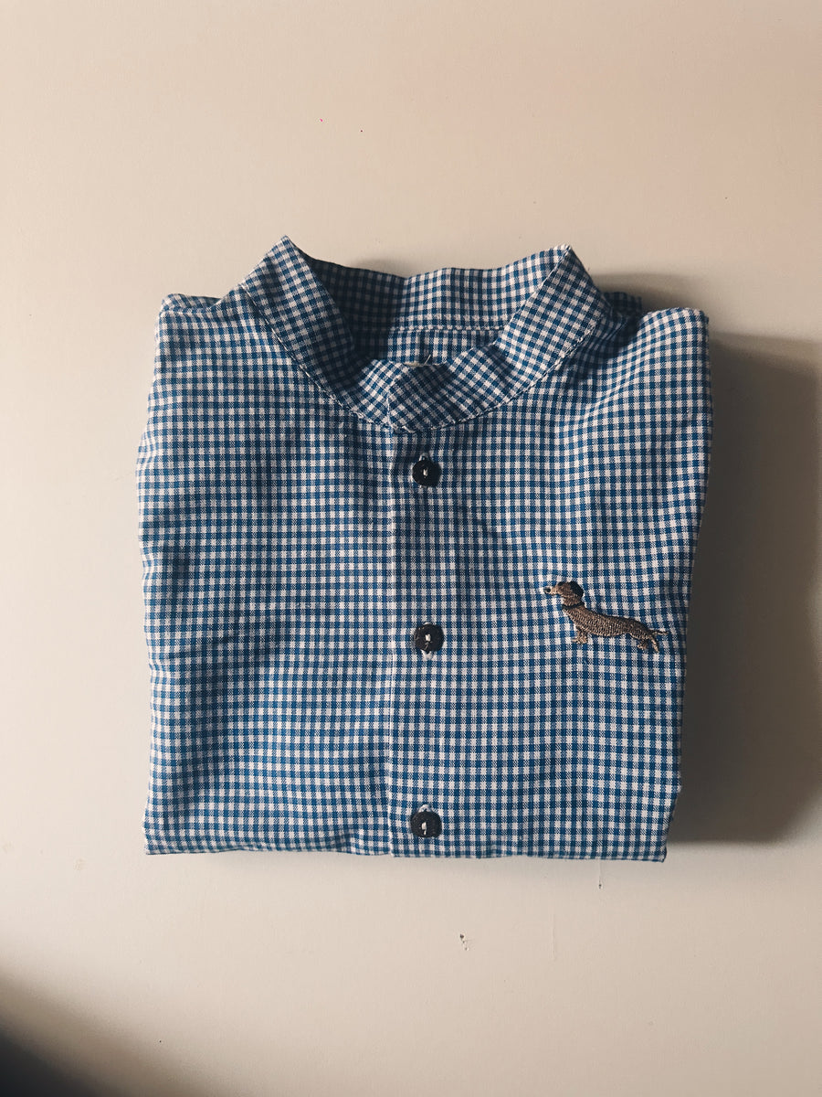 Camisa Mao Vichy Azul