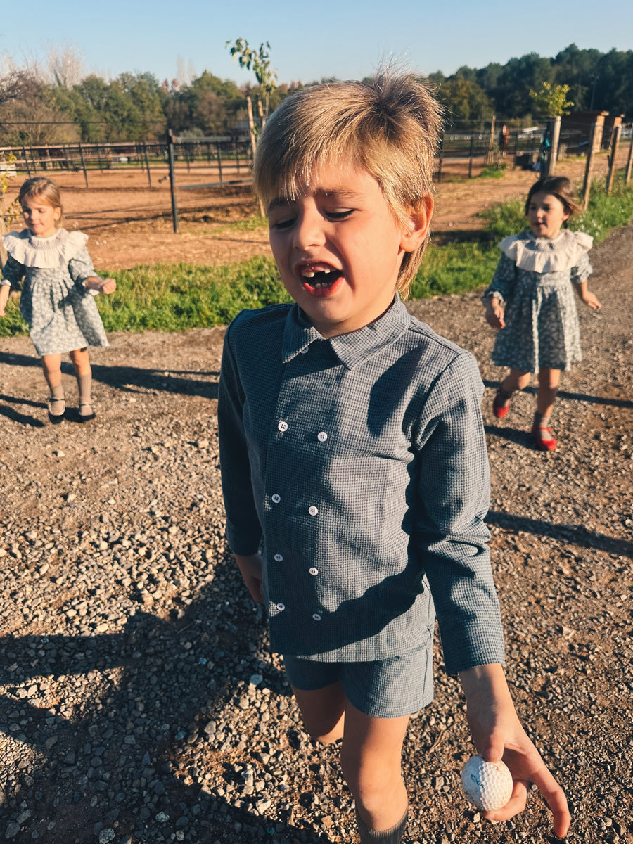 Camisa Babi Vichy Gris