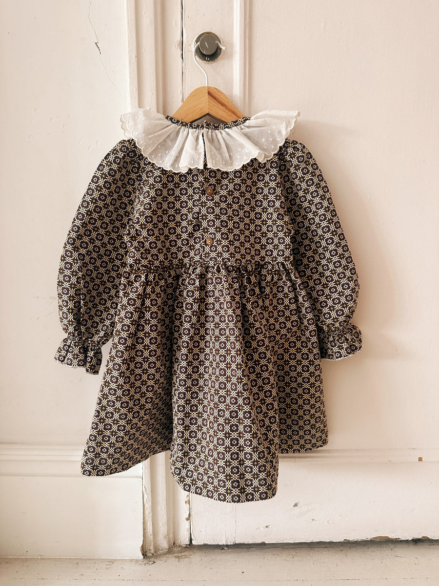 Vestido Puntilla  Jacquard Chocolate