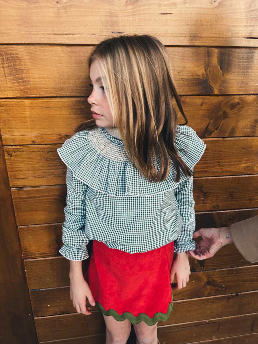 Blusa Smock Vichy Verde