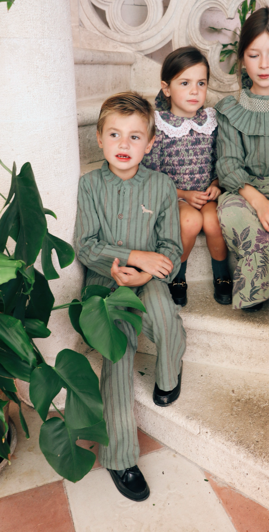 Camisa Mao Lino Rayas Verde